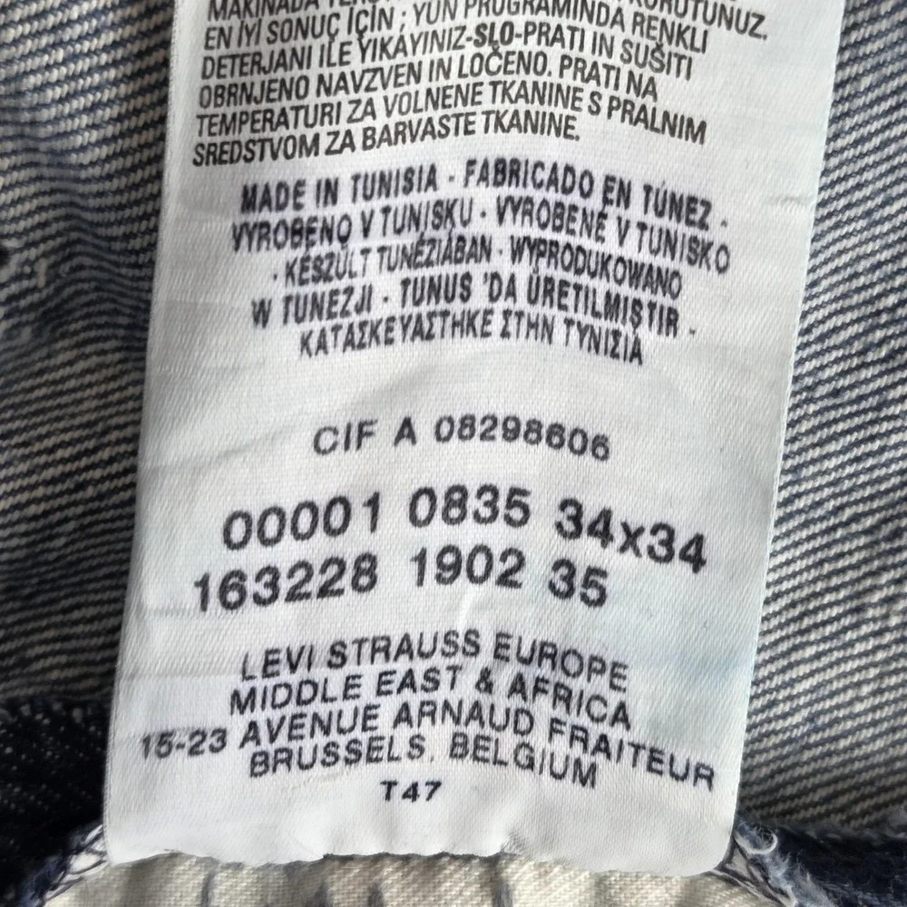 VTG Levis Engineered Jeans Mens Blue Twisted Button Fly Medium Wash Fits 34x30